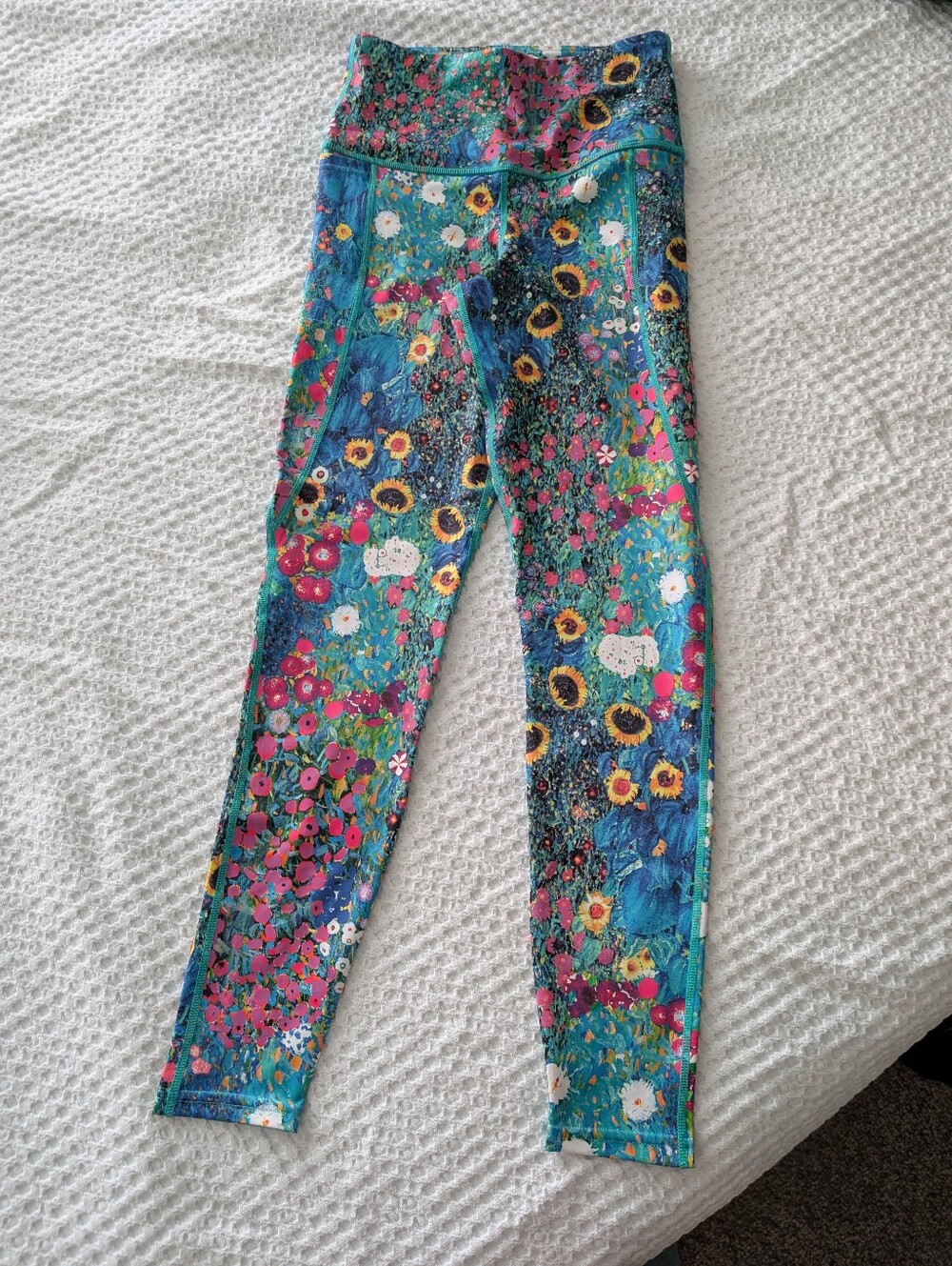 Blackmilk Klimt Flower Work Out Leggings
